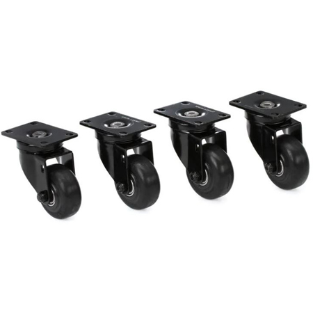 QSC CASTER KIT-S - 3 Caster Wheels 4 Pack 76 mm x 44 mm Mounting Bolt Pattern