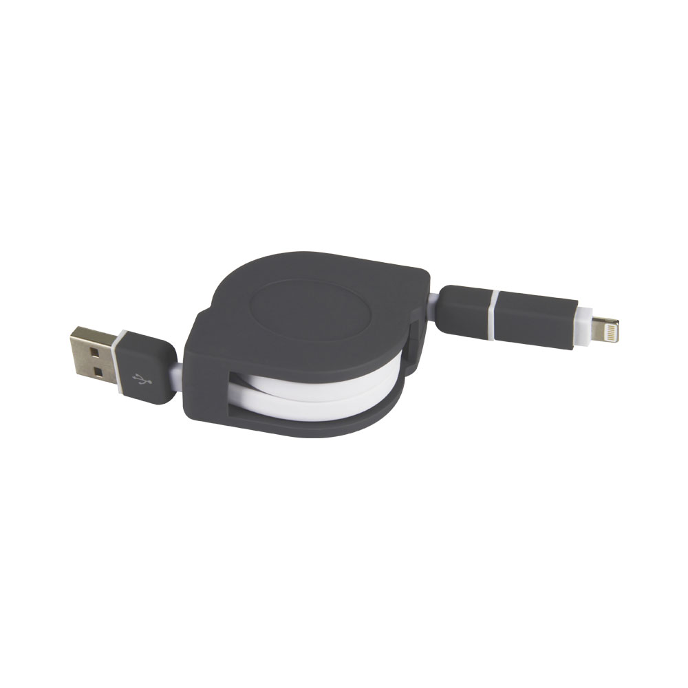 Unitek 1M 2-in-1 Retractable USB to Micro USB Cable