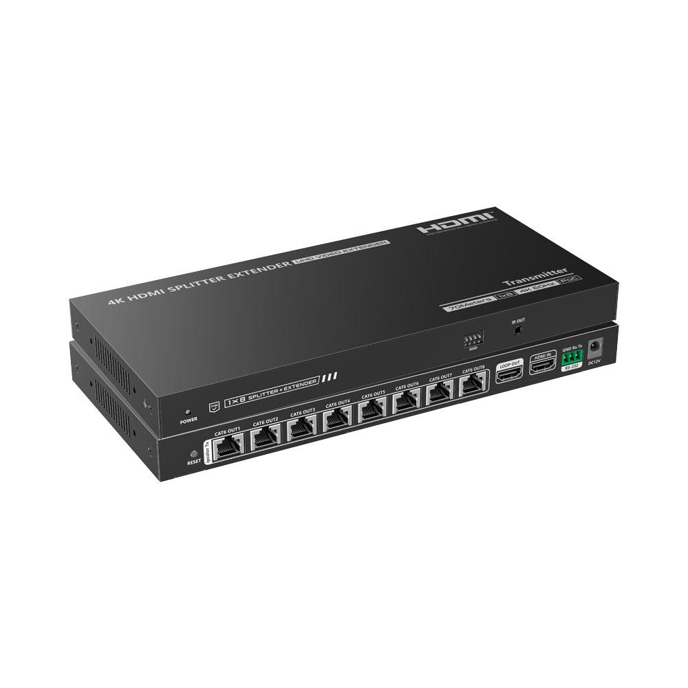 Lenkeng IPCOLOUR 4K60 - HDMI 1X8 SPLITTER CAT6 7 70M