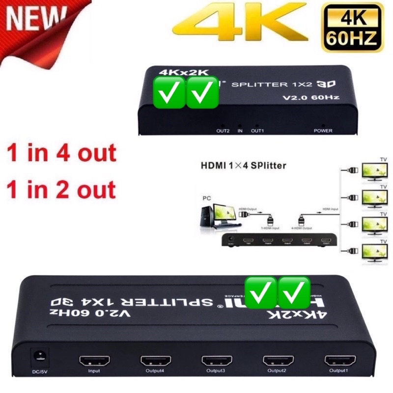 Lenkeng 4K 60HZ HDMI Splitter — view 6