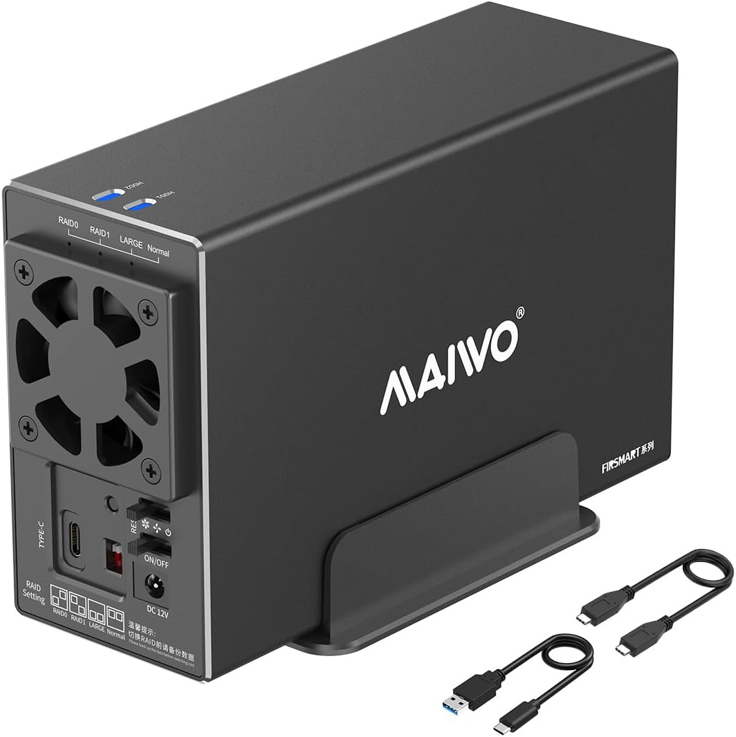 Maiwo K309CL 3-Bay SATA HDD and M.2 NVMe USB3.2 Gen2 10Gbps Type-C Docking Station with Offline Clone Function — view 6