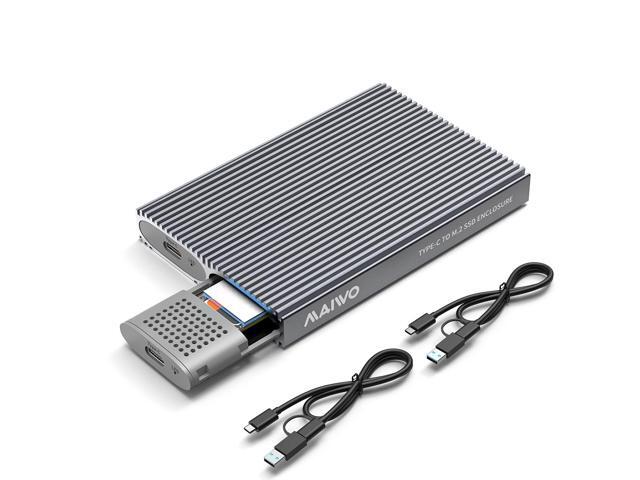 Maiwo K2578P2 USB3.2 Gen2 Tool-Free Enclosure for 2.5 SATA HDD SSD and M.2 NVMe SSD — view 4