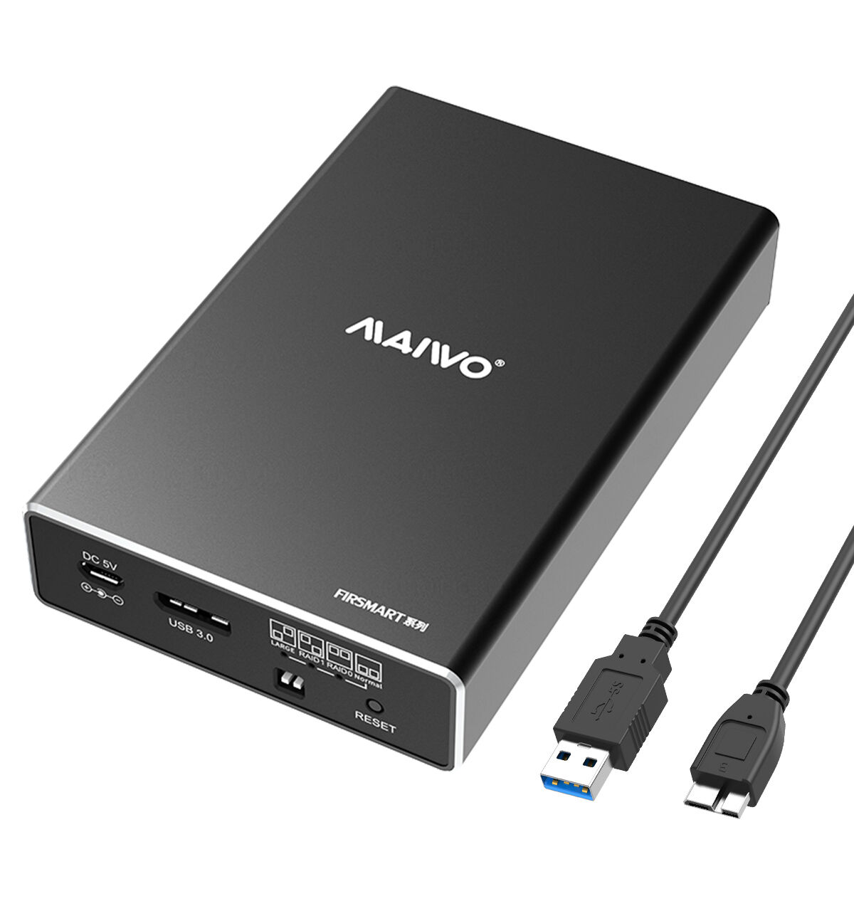 Maiwo K2578P2 USB3.2 Gen2 Tool-Free Enclosure for 2.5 SATA HDD SSD and M.2 NVMe SSD — view 5