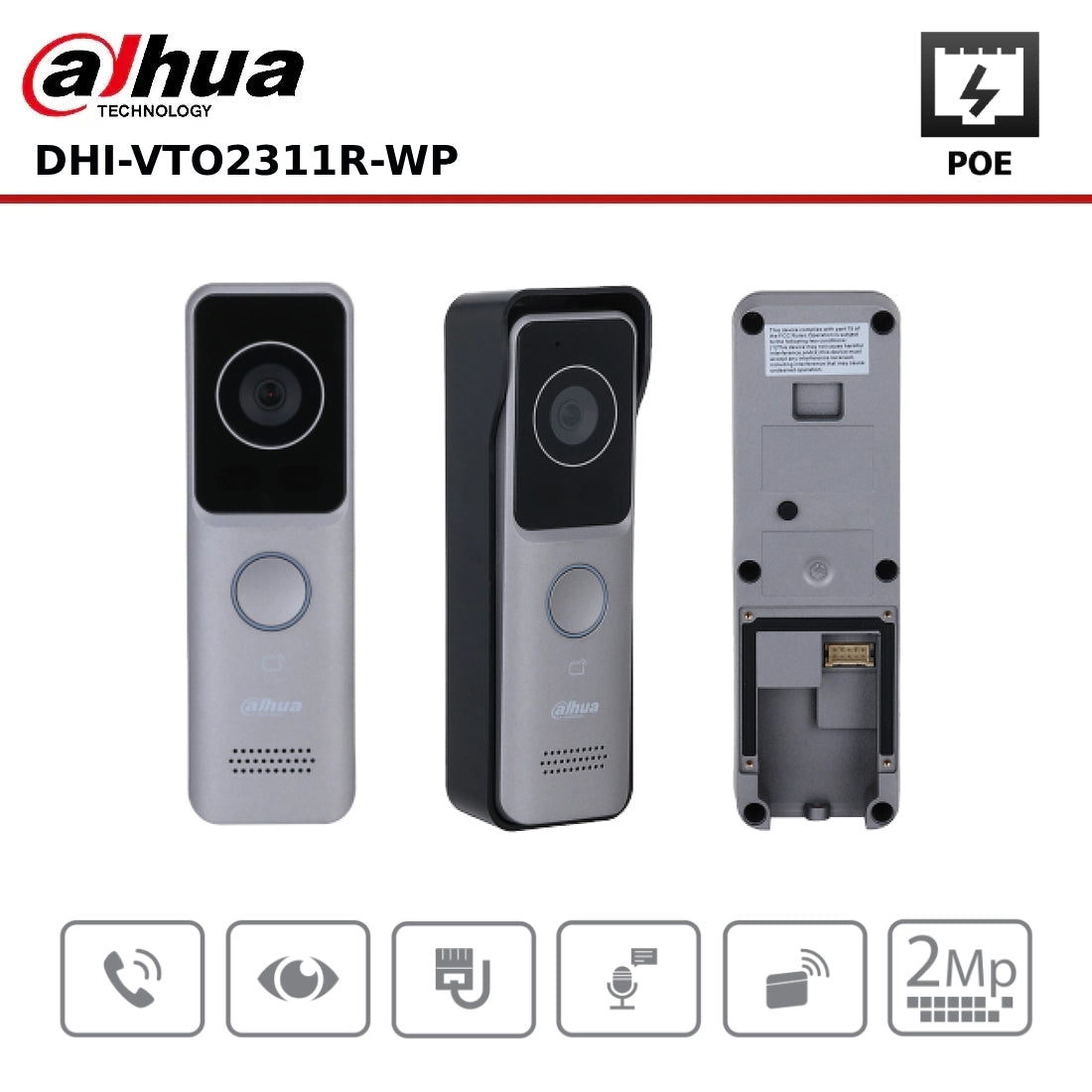 Dahua VT02311R-WP - IP & Wi-Fi Door Station Indoor and Outdoor — view 2