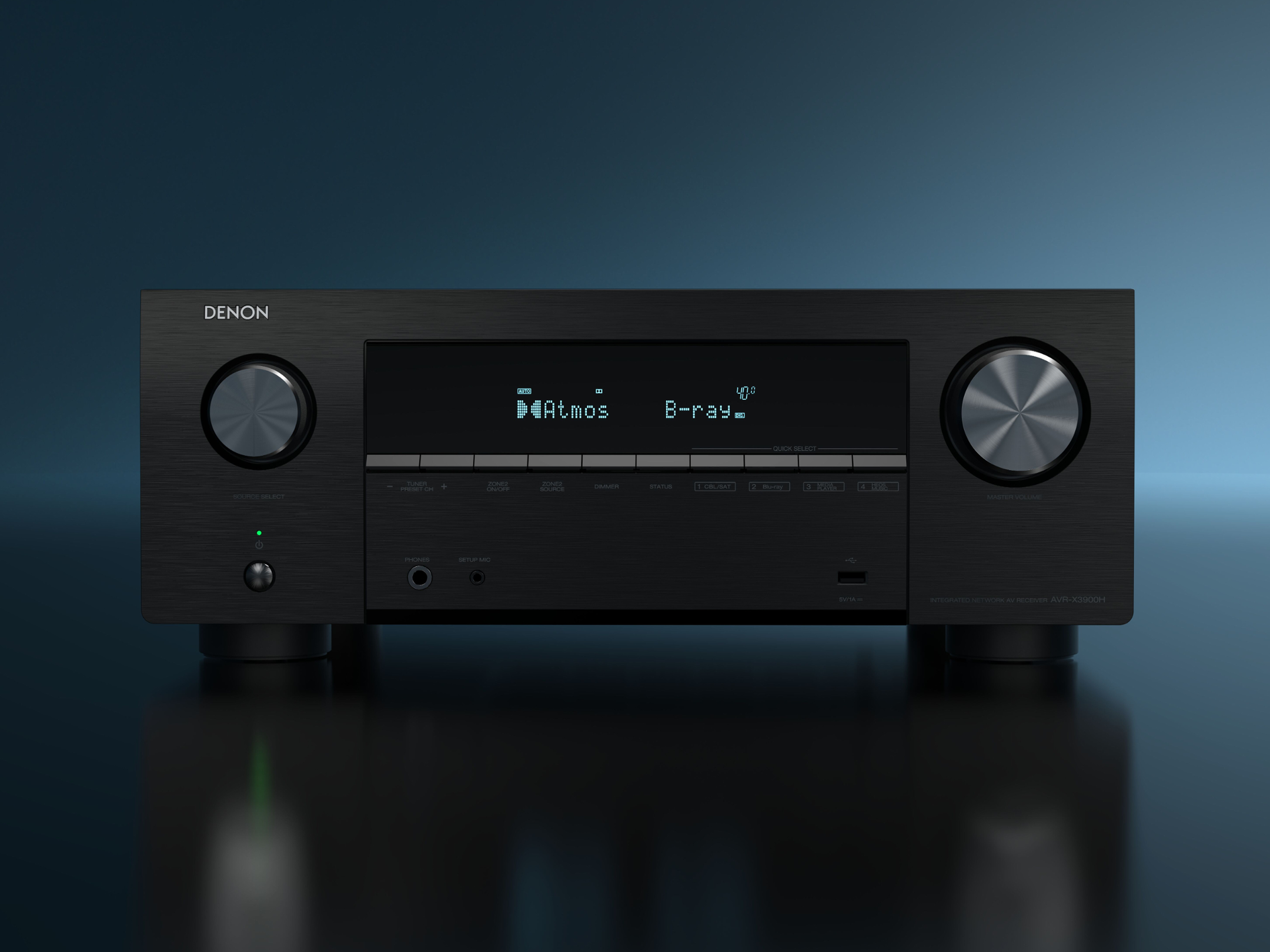 Denon AVR-X3900H - 9.4 Ch. 105W 4K/8K Dolby Atmos AV Receiver Powered by HEOS — view 3