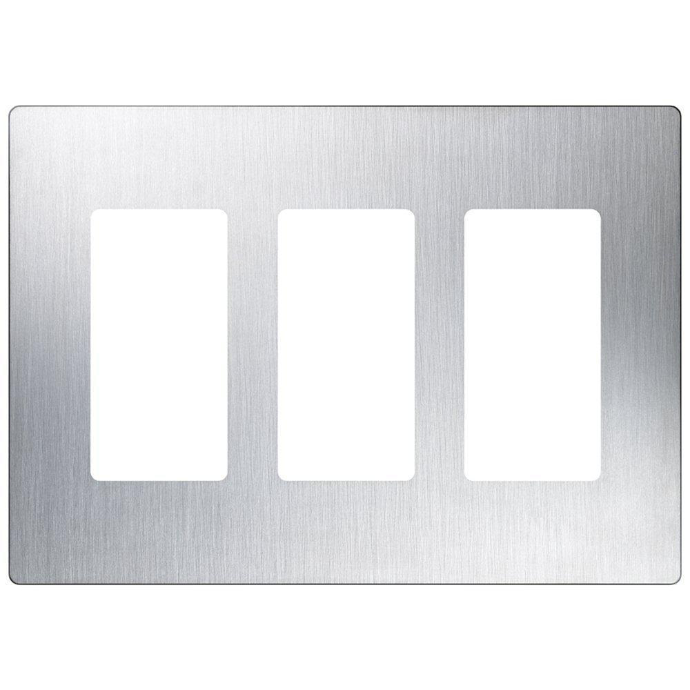 Lutron LUT-CW-2-SS - CLARO 2 gang designer wallplate-screwless — view 2