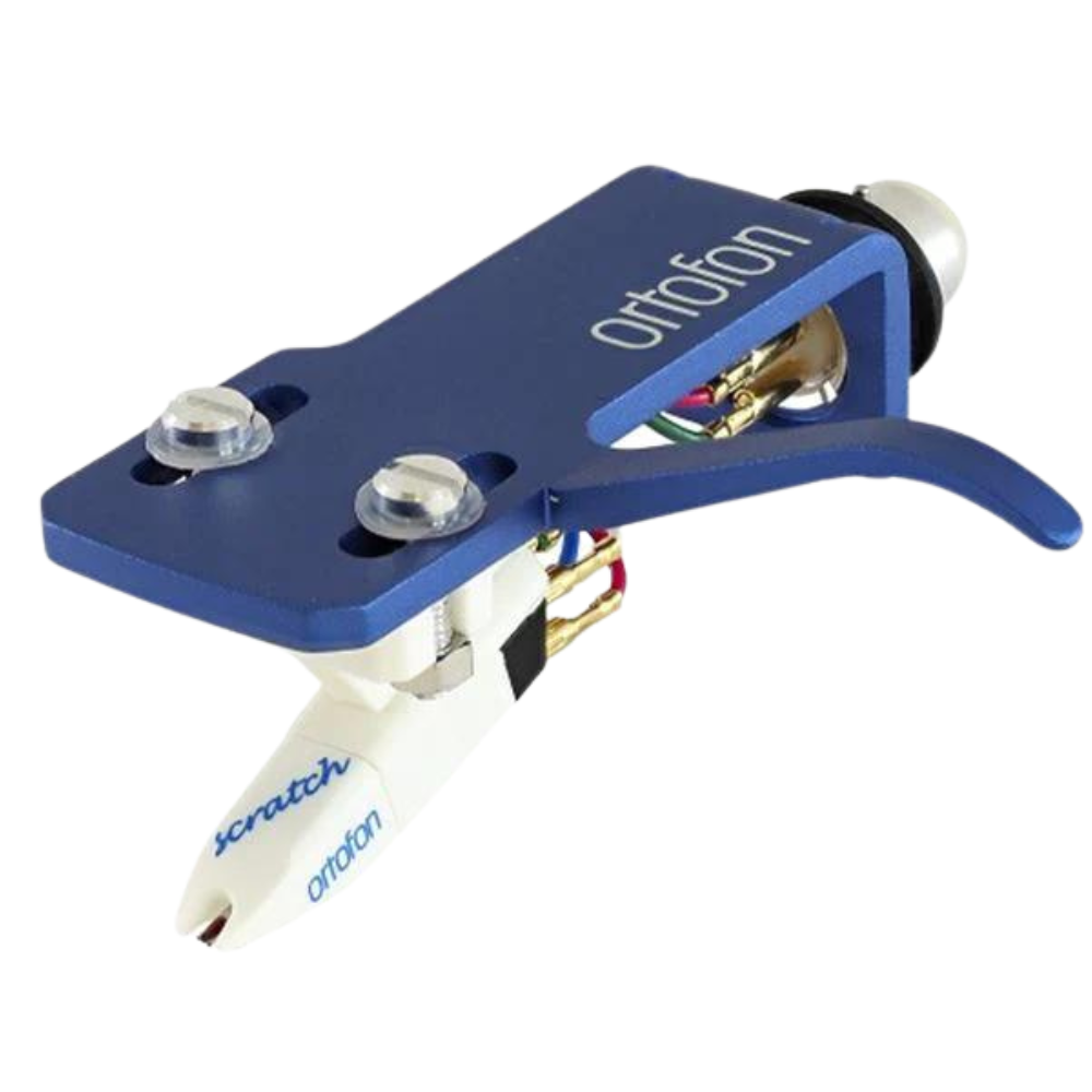 Ortofon OM Scratch White on SH-4 Blue - Premounted Cartridge