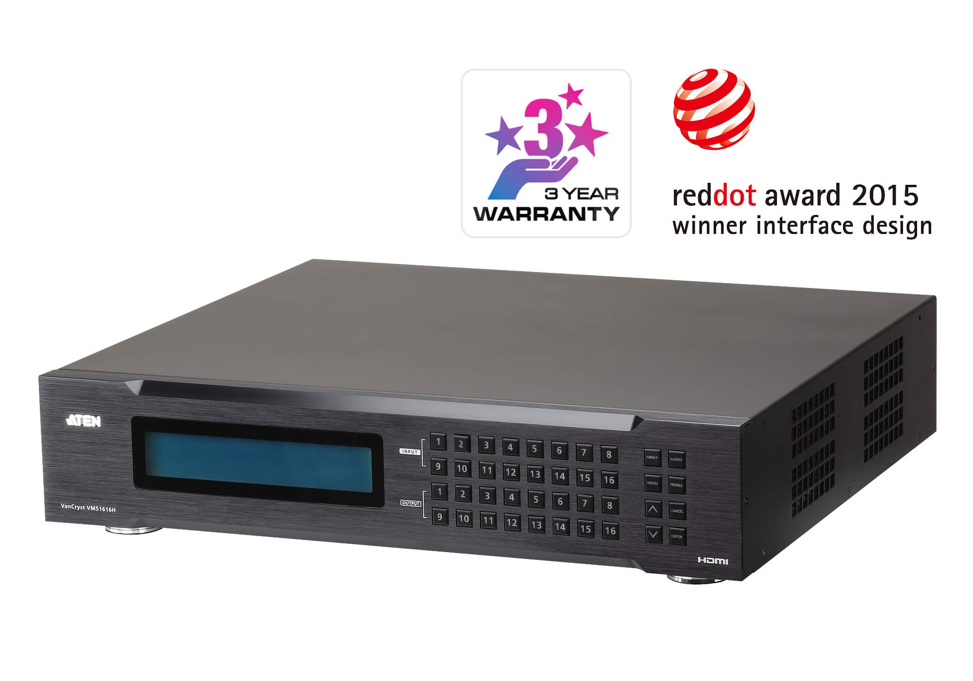 Aten - VM51616H 16x16 HDMI Matrix Switch with Video Wall and Scaler