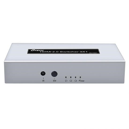 Dtech - DT-7431 HDMI 2.0 Switch 3x1 4K
