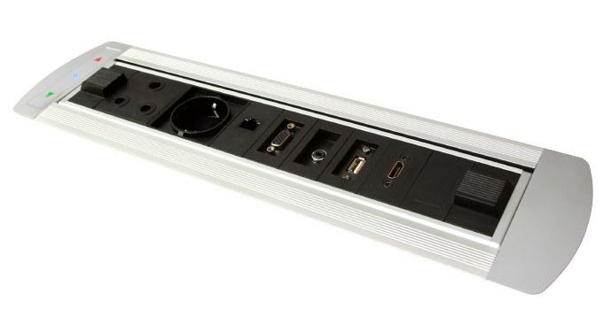 Lexin - LZSP06 Plug-In Cable Manager with Electric Flip Top