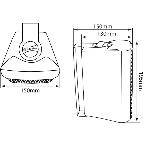 Adastra - BC4VB PASSIVE WALL MOUNT SPEAKER 4IN BLACK 35W 100V