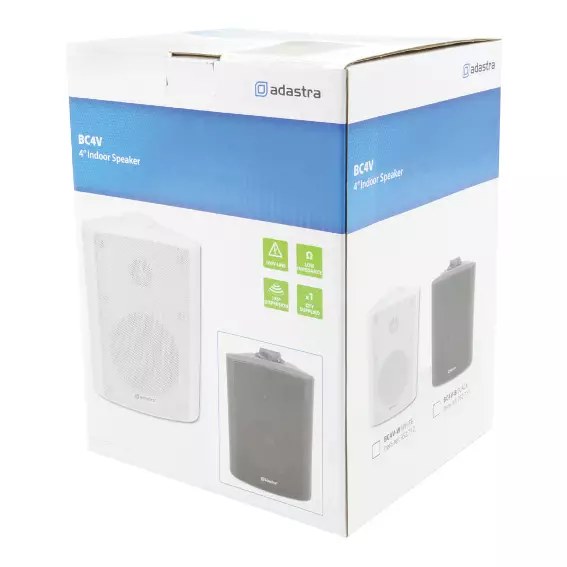 Adastra - BC4VW PASSIVE WALL MOUNT SPEAKER 4IN WHITE 35W 100V — view 2