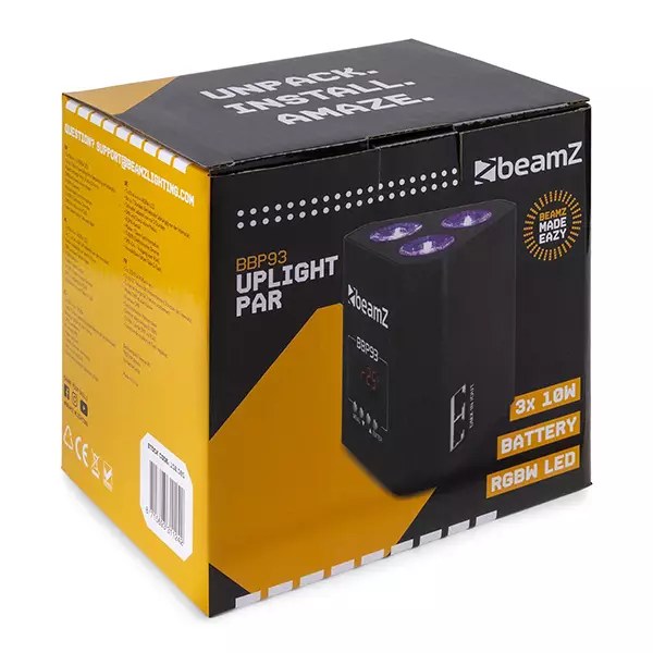 Beamz BBP93 - Battery Uplight Par 3 x 10W — view 7