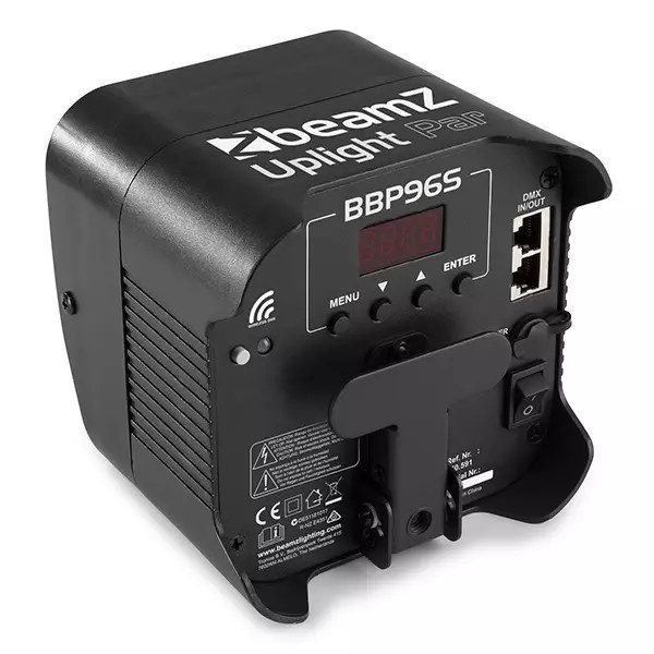 Beamz BBP96S - Battery Uplight Par 6 x 12W WDMX — view 2