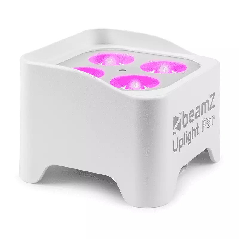 BeamZ BBP90W BATT UPLIGHT PAR 4X 4W RGB-UV WHITE