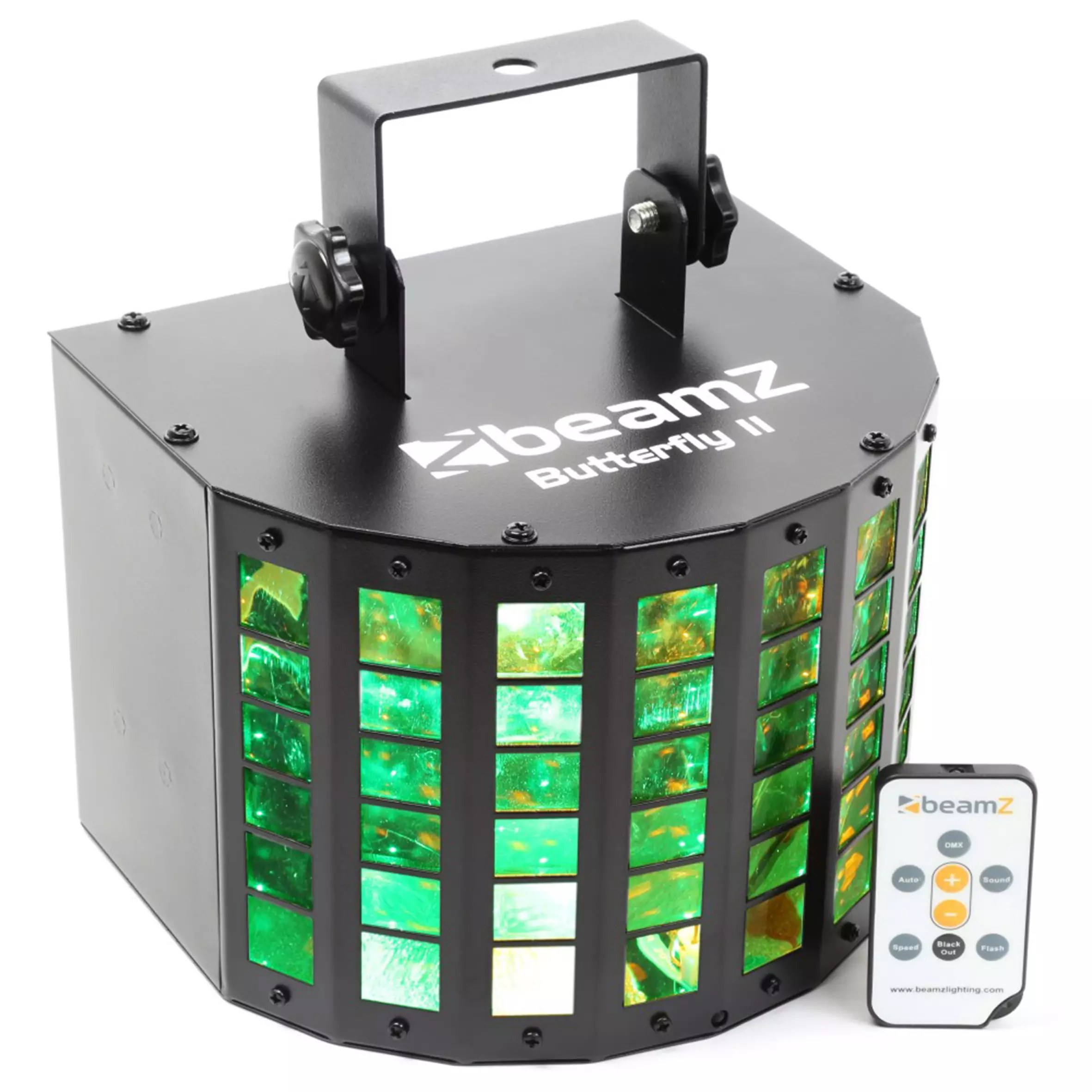 BeamZ BUTTERFLY II LED MINI DERBY 6x 3W RGBAWUVP