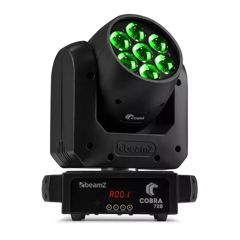 BeamZ COBRAWASH720 LED Moving Head Wash 7x 20W with Zoom RGBW
