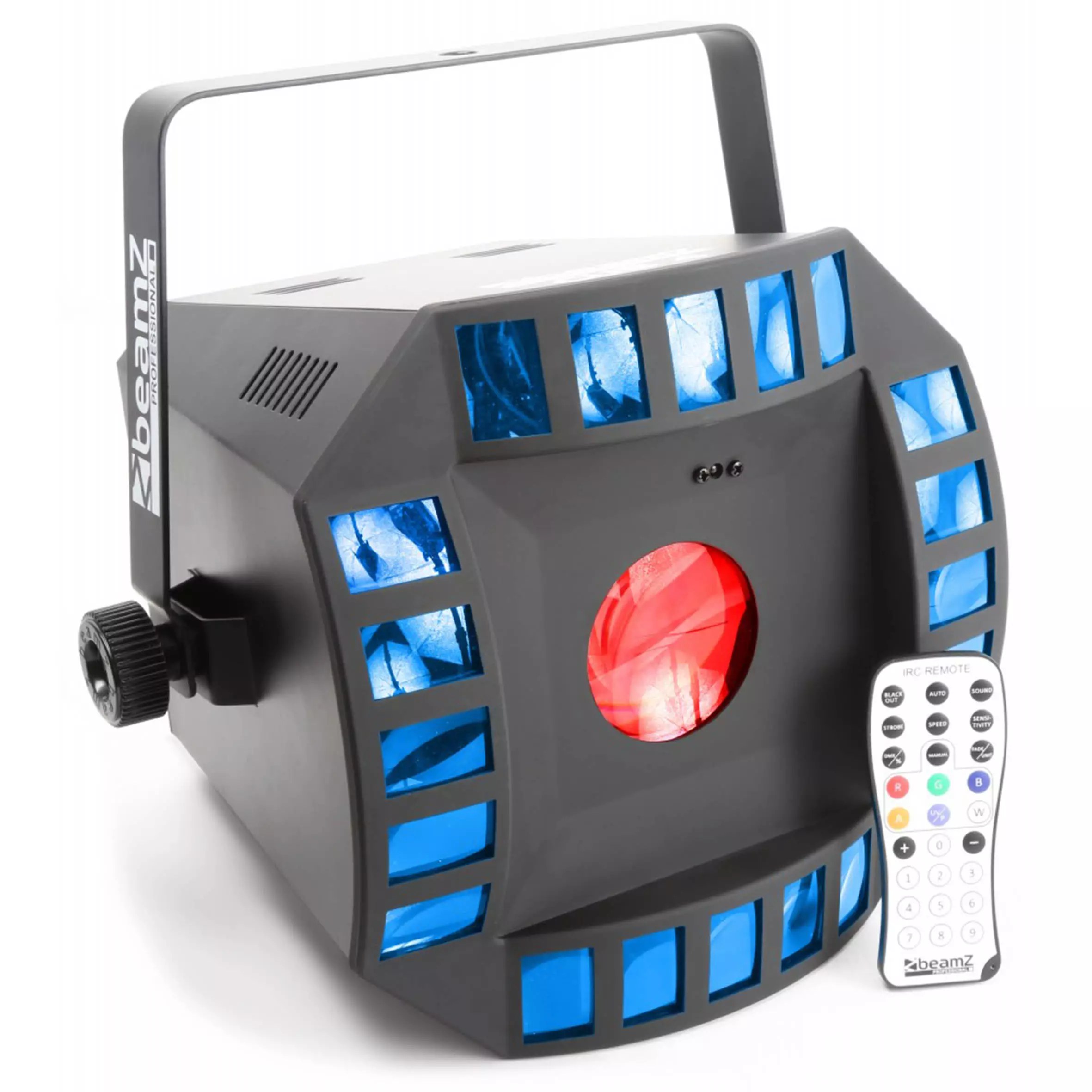 BeamZ CUB4 II LED Quad Derby with Moonflower