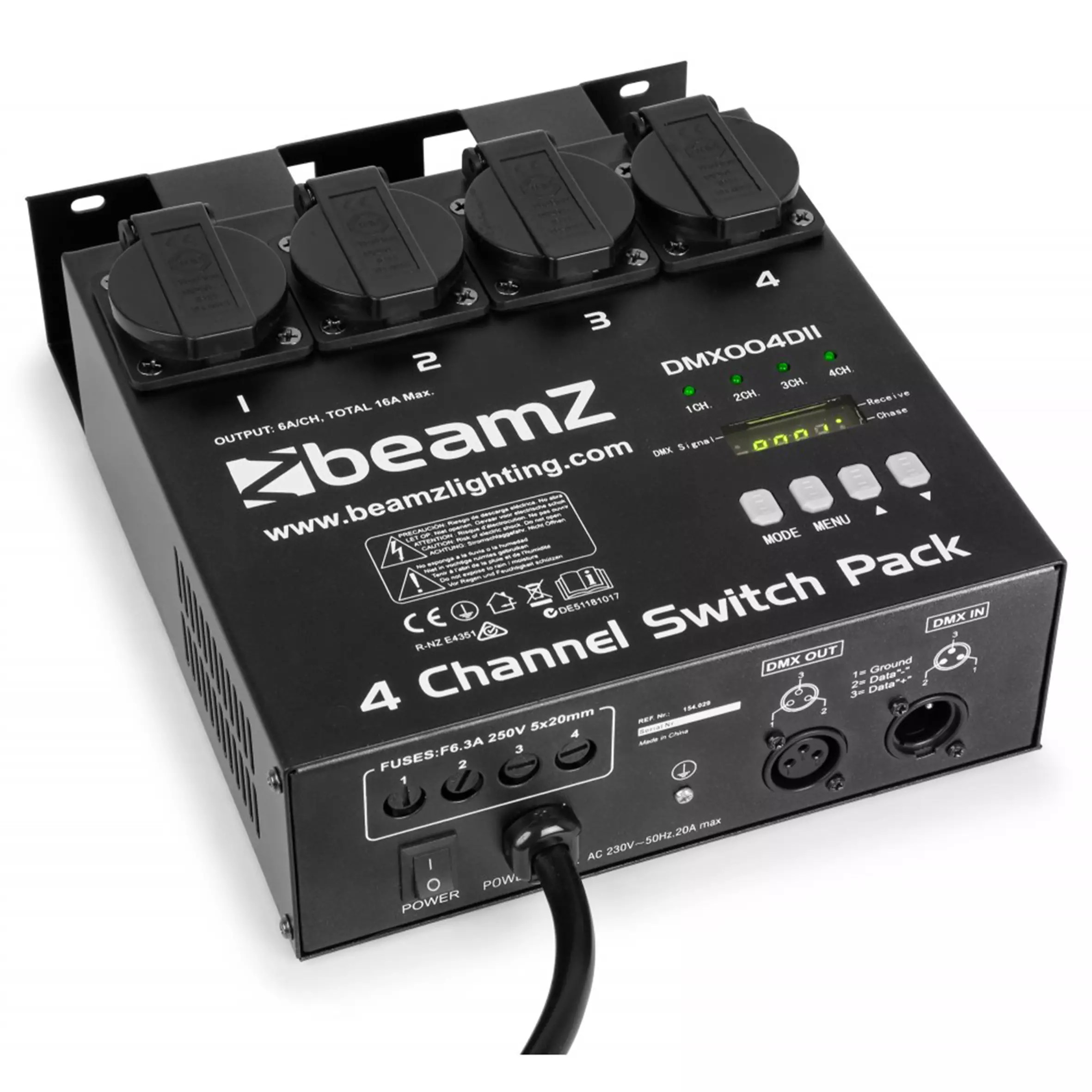 BeamZ DMX SWITCH PACK II 4 CHANNEL