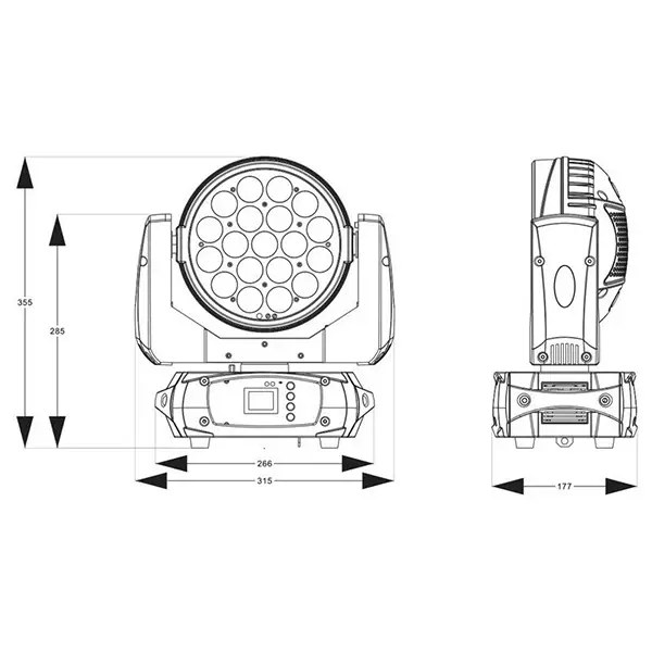 BeamZ FUZE1910 LED Moving Head Wash with Ring Control 19x 10W RGBW — view 9
