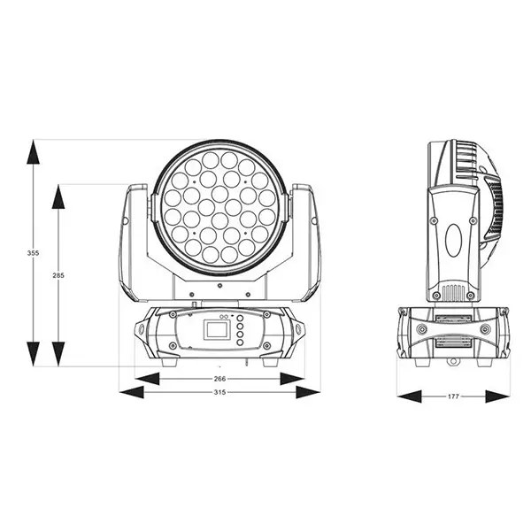 BeamZ FUZE2812 LED Moving Head Wash with Zoom 28x 12W RGBAWUV — view 10