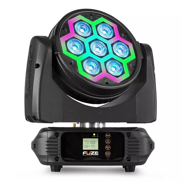 BeamZ FUZE712 LED Moving Head Wash with SMD LED Effect 7x 12W RGBW