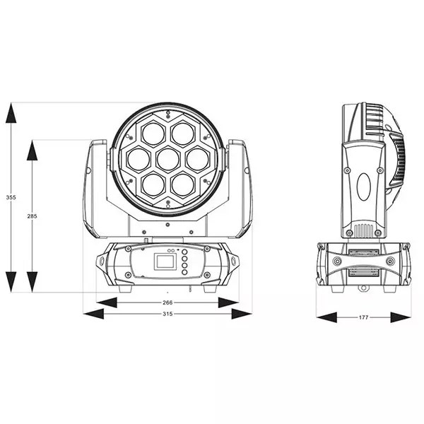 BeamZ FUZE712 LED Moving Head Wash with SMD LED Effect 7x 12W RGBW — view 7