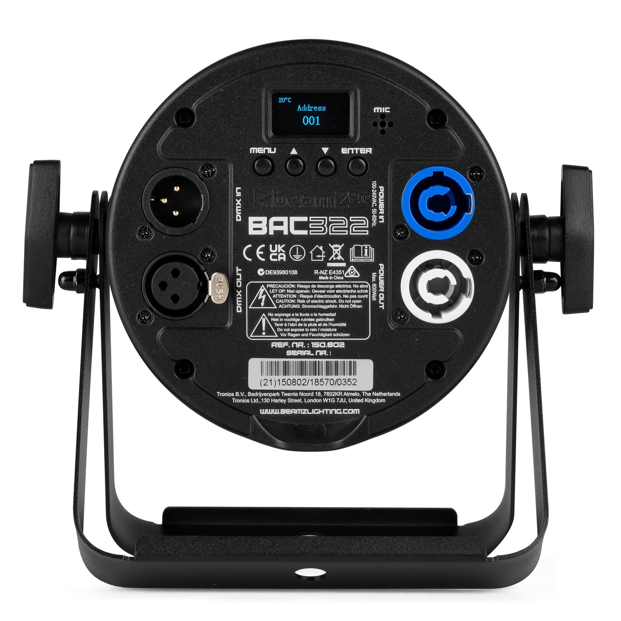 BeamZPro BAC322 LED PROPAR 6x 10W RGBALC — view 2