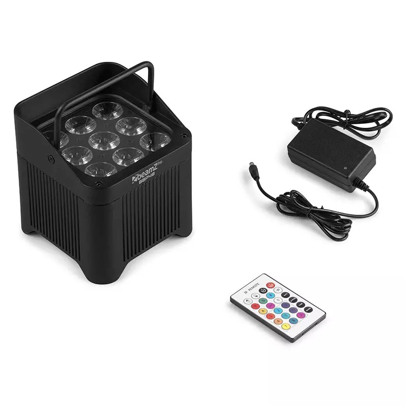 BeamZPro - BBP48 LED BATTERY UPLIGHT PAR IP65 9x 12W RGBAWUV — view 2