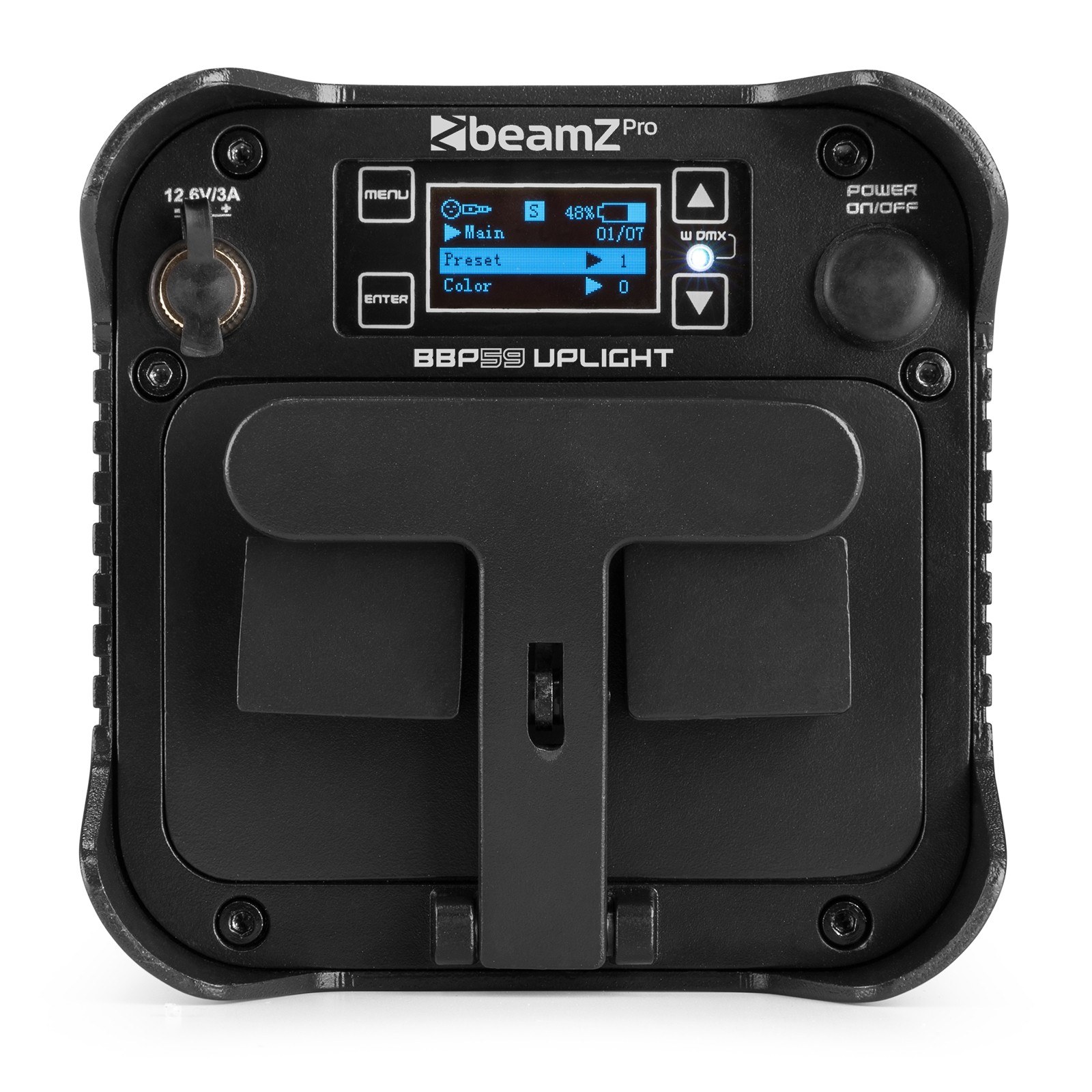 BeamZPro BBP59 LED Battery Uplight Par IP65 9x 12W RGBAWUV — view 2