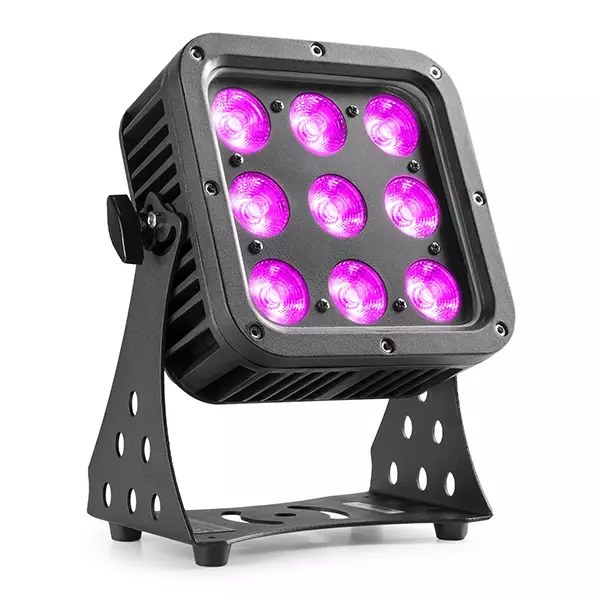 BeamZPro - STARCOLOR72 LED FLOOD LIGHT IP65 9x 8W RGBW