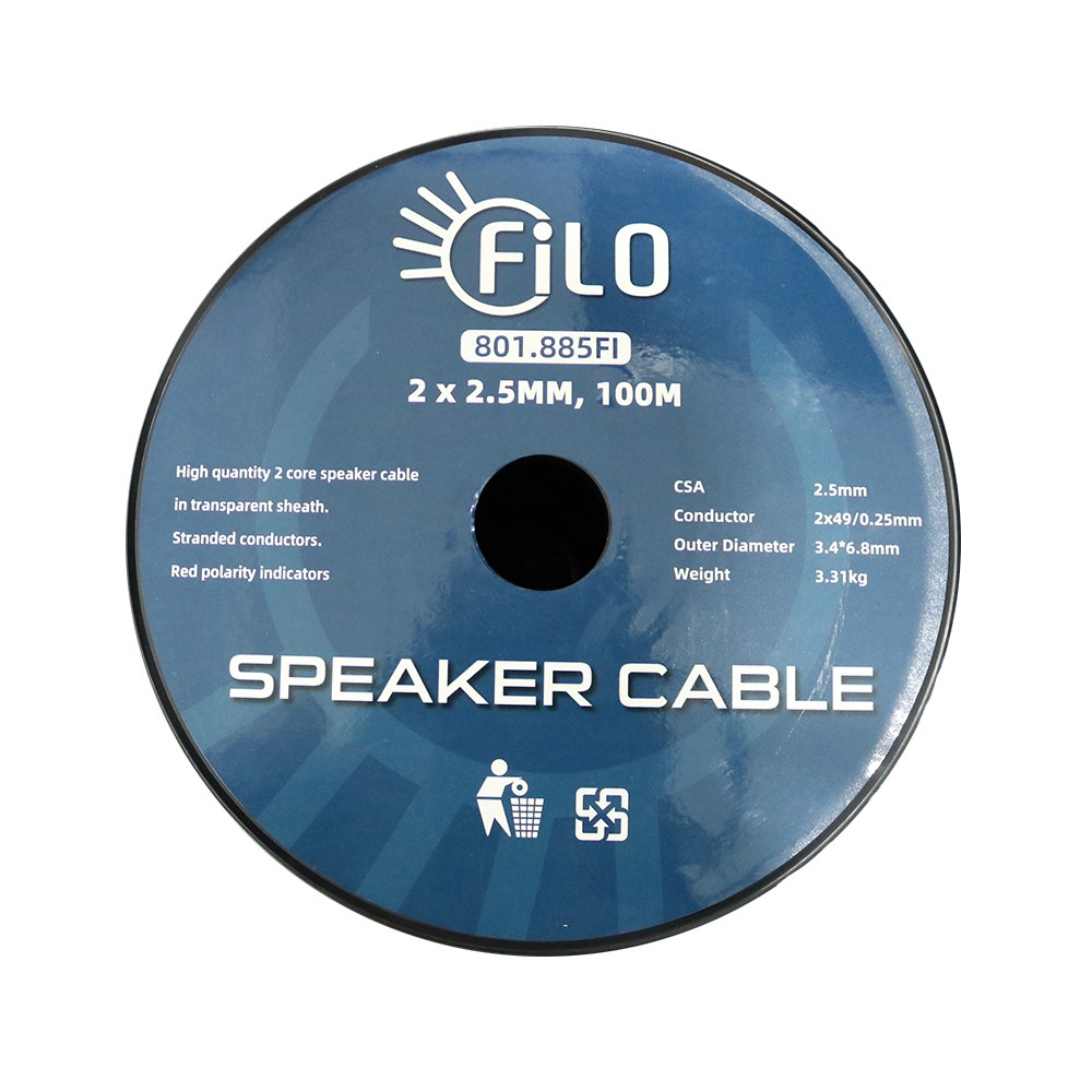 Filo - TF2.5C - Speaker cable 2.5mm clear 100m