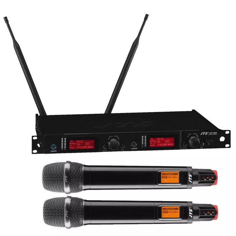 JTS - UF-20R/JSS-20 - Dual Handheld Microphone True Diversity UHF (624-694 MHz)