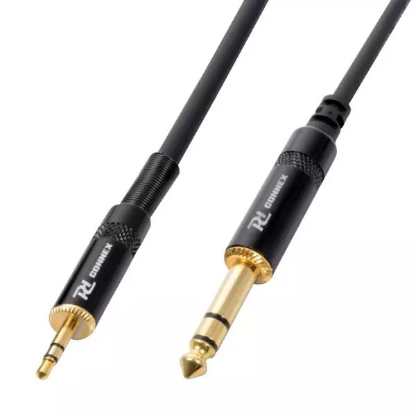 Power Dynamics Connex - PDC CX82-3 SIGNAL LEAD 3.5MM STEREO MALE – 6.3MM STEREO MALE 3M