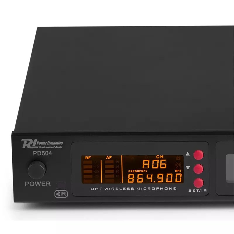 Power Dynamics - PDM PD504B QUAD LAPEL MICROPHONE UHF 826.300-831.200MHz/863.000-865.000MHz — view 2