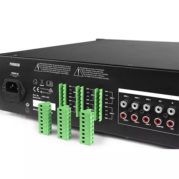 Power Dynamics - PDM PRM606 - 100V Mixer Amplifier 360W USB/SD/BT 6 Zone — view 3