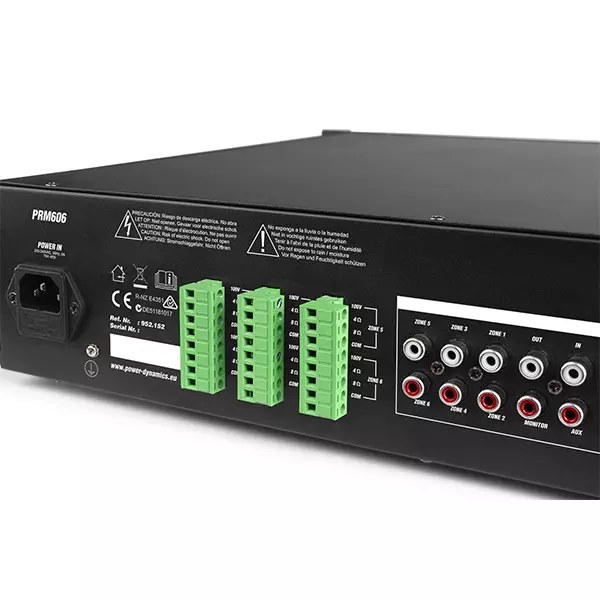 Power Dynamics - PDM PRM606 - 100V Mixer Amplifier 360W USB/SD/BT 6 Zone — view 4