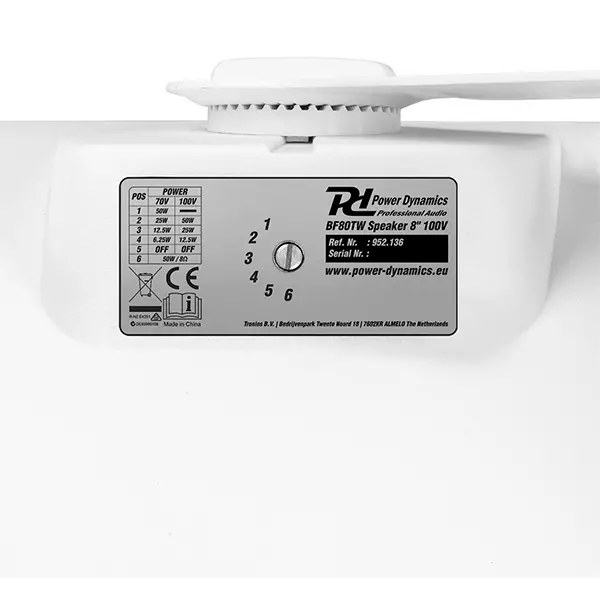 Power Dynamics - BF80TW - 100V Weatherproof Speaker IPX5 — view 6