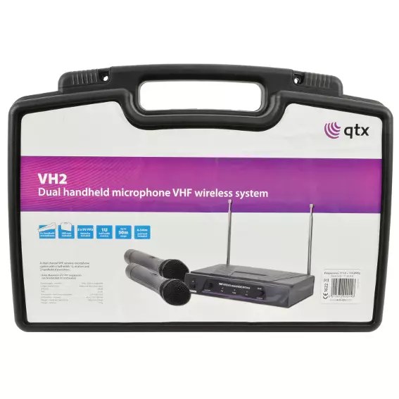 QTX - VH2 - Dual Handheld Microphone VHF 173.8 + 174.8MHz
