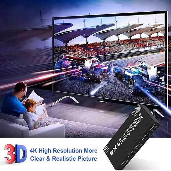 TVA - HDMI SPLITTER 1IN 4 OUT AUTO EDID — view 4