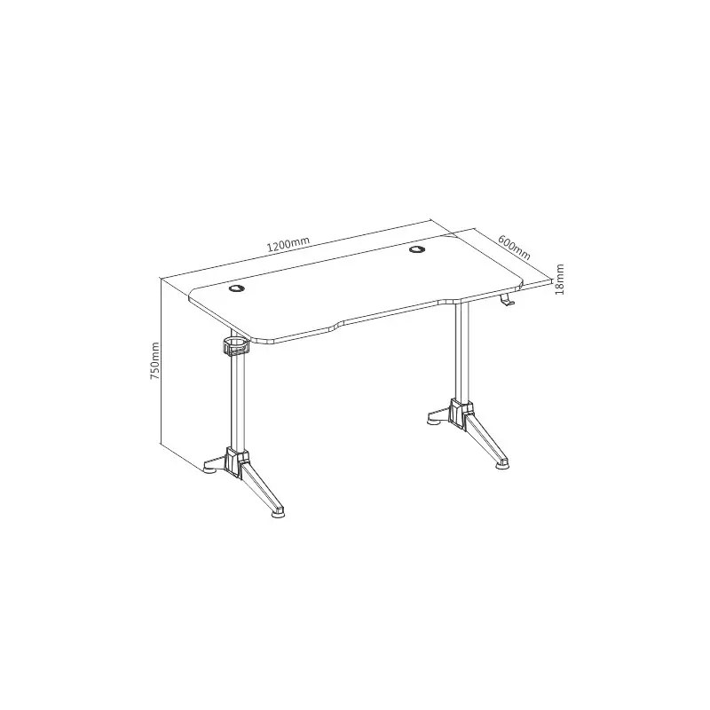 Vonyx - DB20 STUDIO & GAMING TABLE WITH RGB LIGHTING — view 4