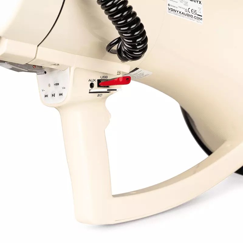 Vonyx MEG120 Megaphone REC/Siren/USB/BT/Battery 120W — view 5